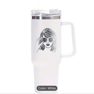 Taylor Stainless Steel Tumbler With Handle, Straw, And Lid - 40Oz